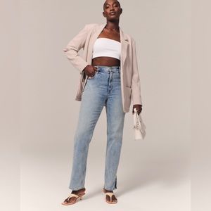 The 90s straight ultra high-rise curve love